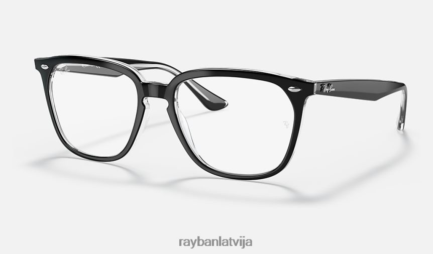 rb4362 optika pulēta melna uz caurspīdīga F0L86X1972 vīriešiem Ray-Ban brilles
