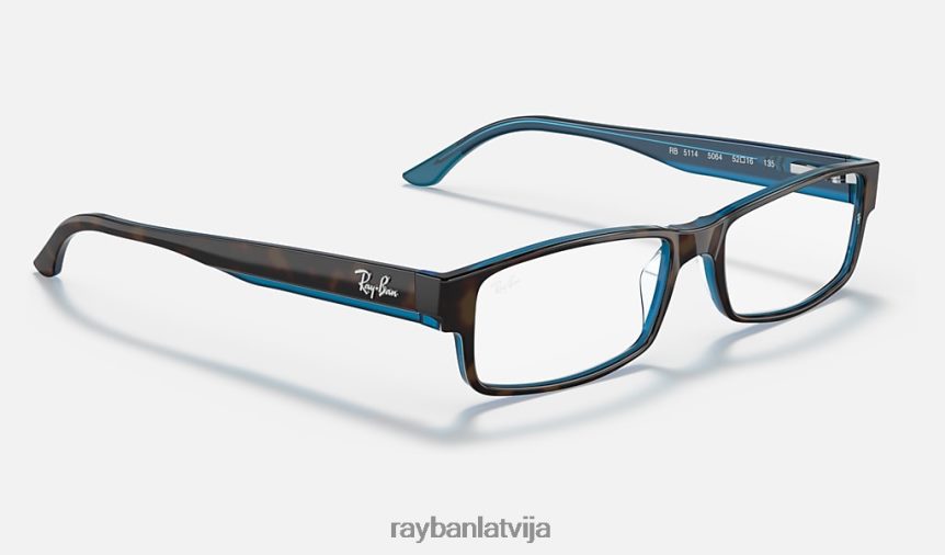 rb5114 optika pulēta havana uz zila F0L86X2247 vīriešiem Ray-Ban brilles