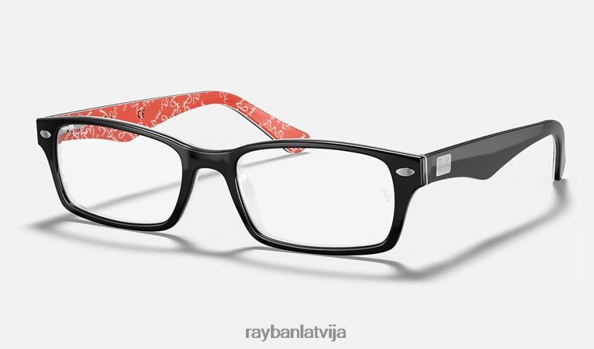 rb5206 optika pulēta melna uz sarkana F0L86X2251 vīriešiem Ray-Ban brilles