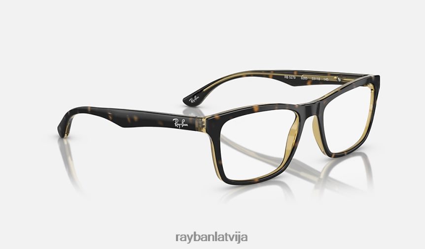 rb5279 optika pulēta havana uz caurspīdīga dzeltena F0L86X1738 vīriešiem Ray-Ban brilles