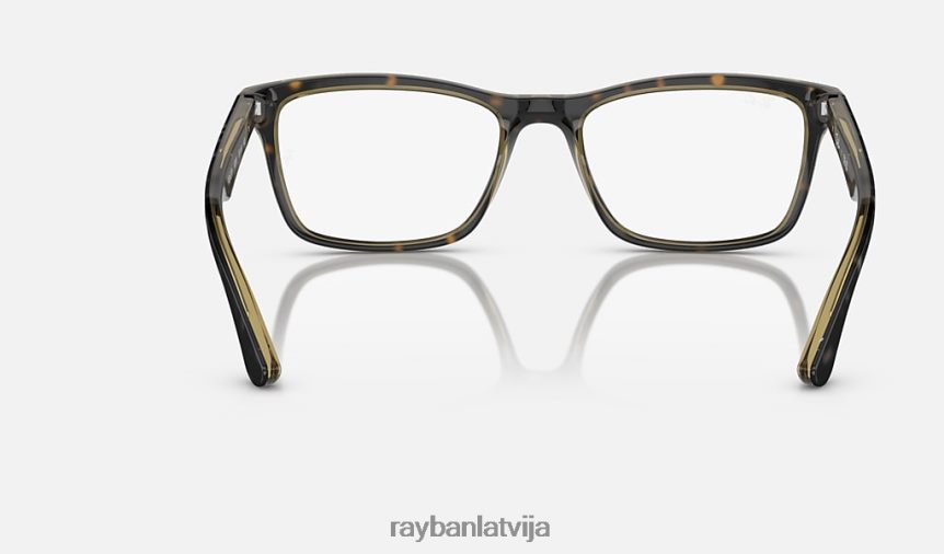 rb5279 optika pulēta havana uz caurspīdīga dzeltena F0L86X1738 vīriešiem Ray-Ban brilles