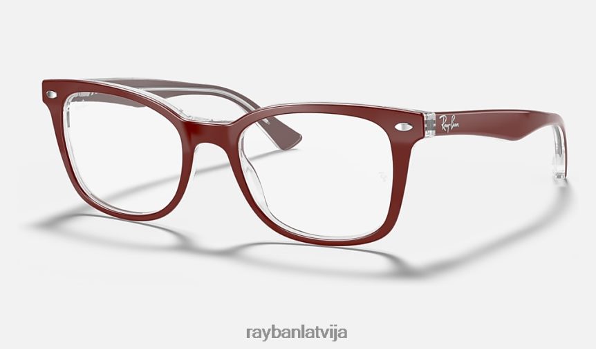 rb5285 optika pulēta bordo uz caurspīdīga F0L86X1862 vīriešiem Ray-Ban brilles