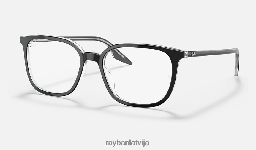 rb5362 optika pulēta melna uz caurspīdīga F0L86X2096 vīriešiem Ray-Ban brilles