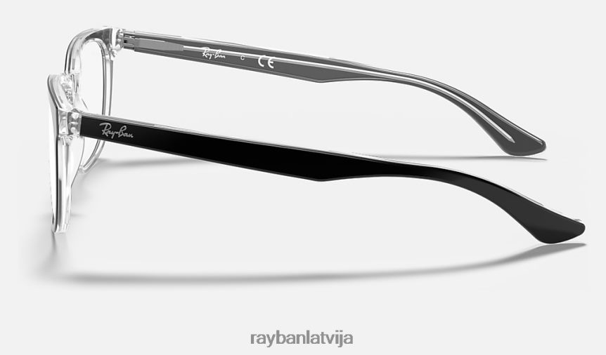 rb5369 optika pulēta melna uz caurspīdīga F0L86X2334 vīriešiem Ray-Ban brilles