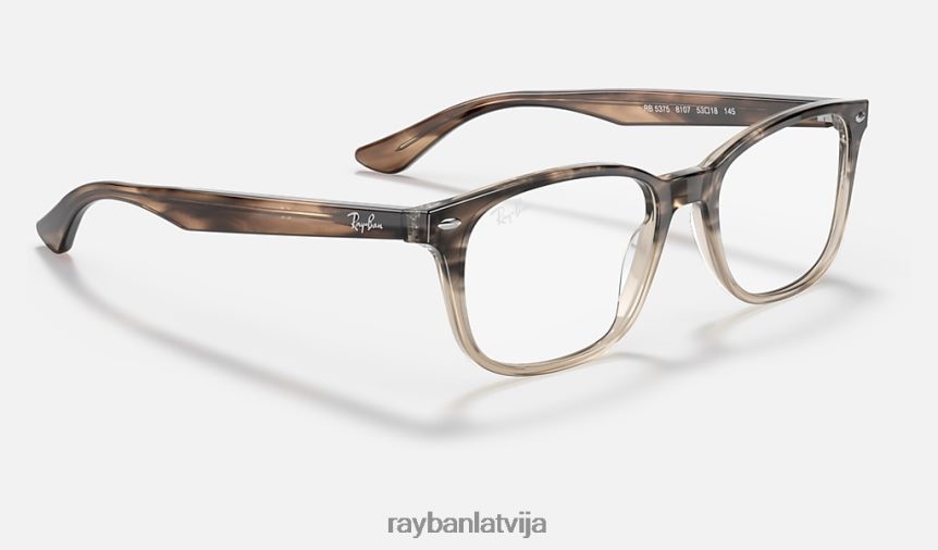 rb5375 optika pulēta brūna havana F0L86X2057 vīriešiem Ray-Ban brilles
