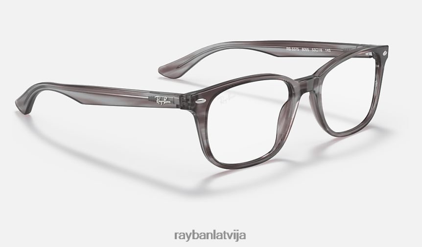 rb5375 optika pulēta svītraina pelēka F0L86X2055 vīriešiem Ray-Ban brilles