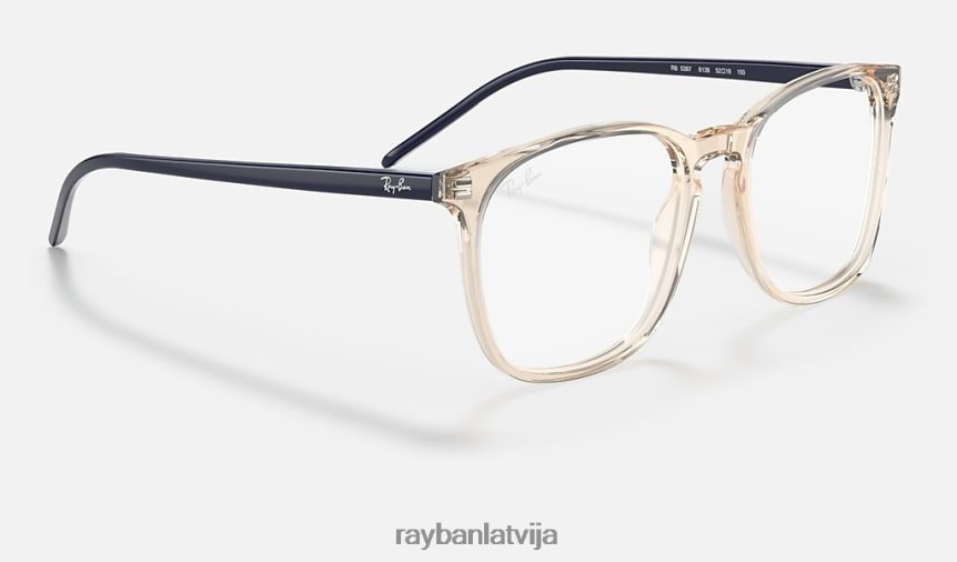 rb5387 optika pulēta caurspīdīga brūna F0L86X1586 vīriešiem Ray-Ban brilles