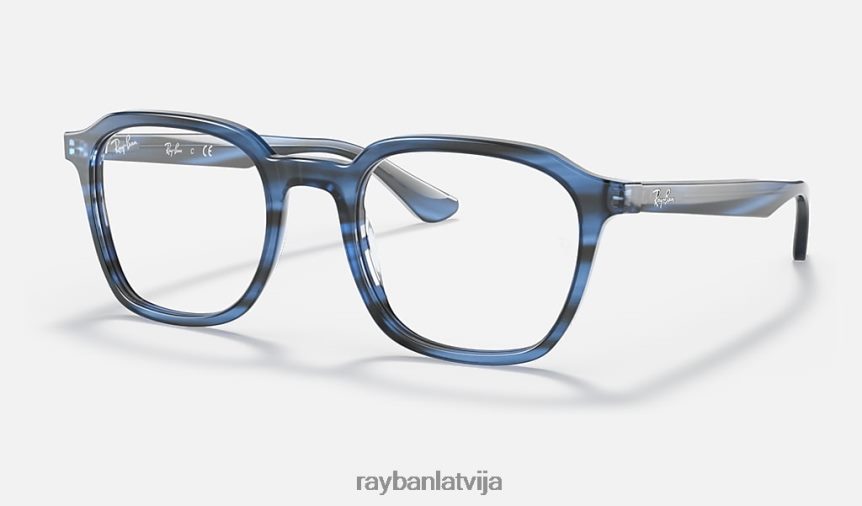 rb5390 optika pulēta svītraina zila F0L86X2350 vīriešiem Ray-Ban brilles