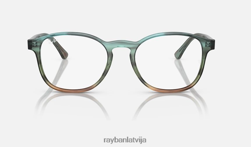 rb5417 optika pulēta svītraina zila/zaļa F0L86X1621 vīriešiem Ray-Ban brilles