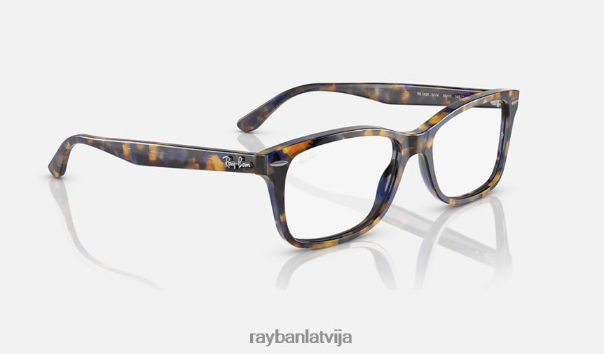 rb5428 optika pulēta dzeltena/zila havana F0L86X1853 vīriešiem Ray-Ban brilles