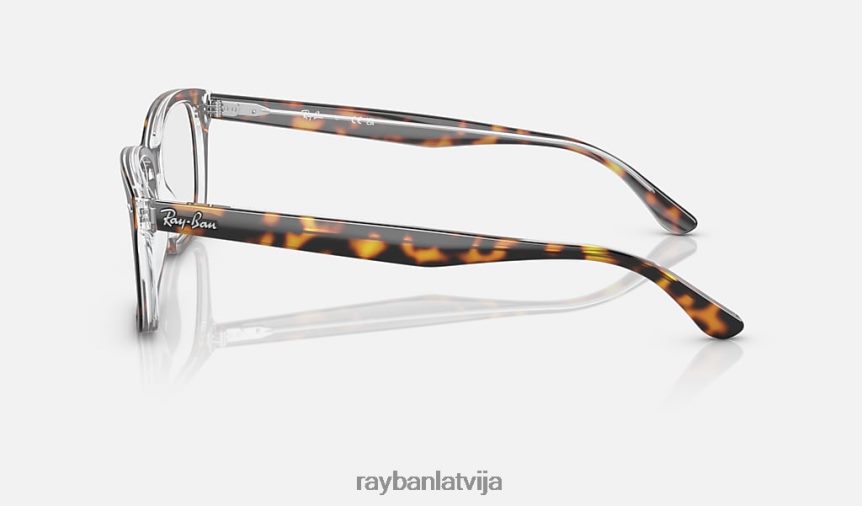 rb5428 optika pulēta havana uz caurspīdīga F0L86X1851 vīriešiem Ray-Ban brilles