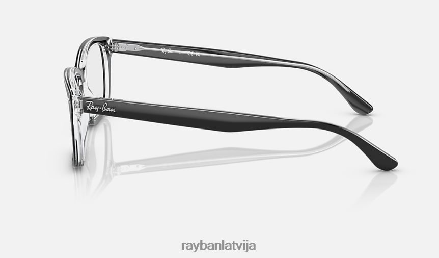 rb5428 optika pulēta melna uz caurspīdīga F0L86X1849 vīriešiem Ray-Ban brilles