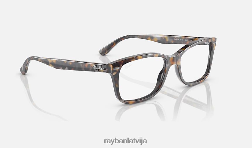 rb5428 optika pulēta pelēka/brūna havana F0L86X1852 vīriešiem Ray-Ban brilles