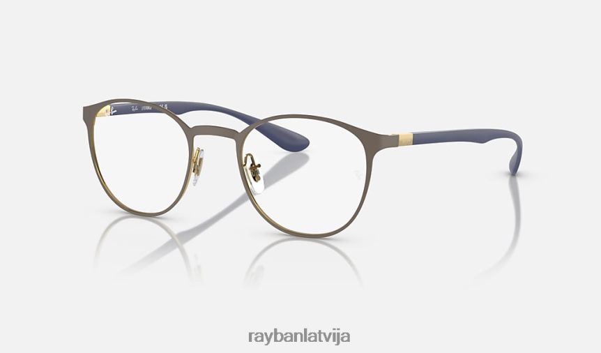 rb6355 optika matēts brūns uz zelta F0L86X2308 vīriešiem Ray-Ban brilles