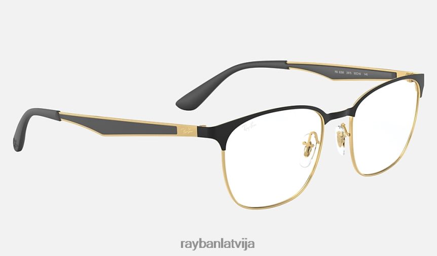 rb6356 optika pulēts melns uz zelta F0L86X2498 vīriešiem Ray-Ban brilles
