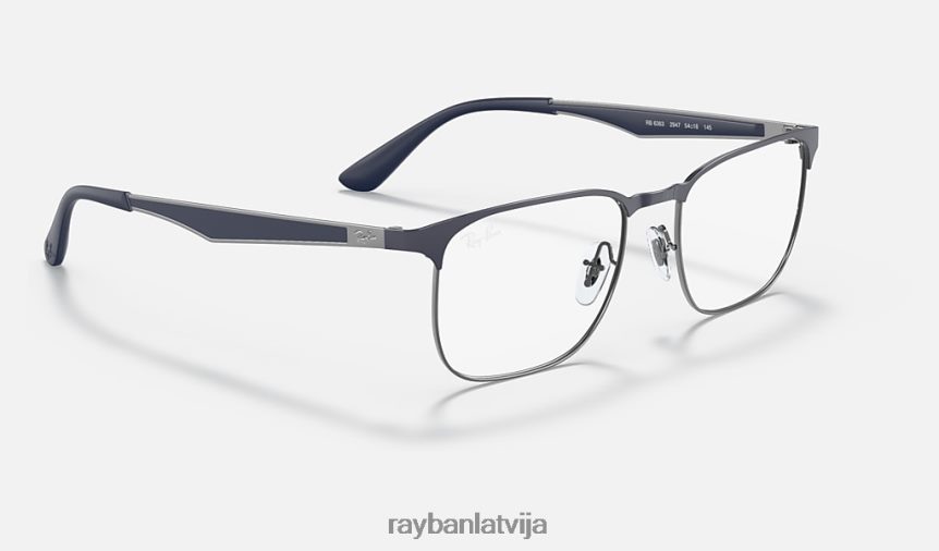 rb6363 optika pulēta zila uz gunmetāla F0L86X2322 vīriešiem Ray-Ban brilles