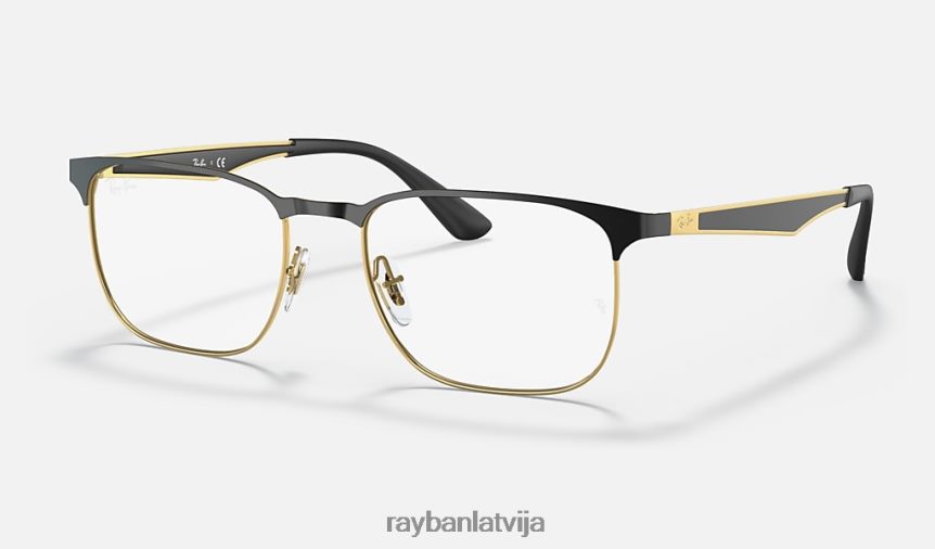 rb6363 optika pulēts melns uz zelta F0L86X2318 vīriešiem Ray-Ban brilles