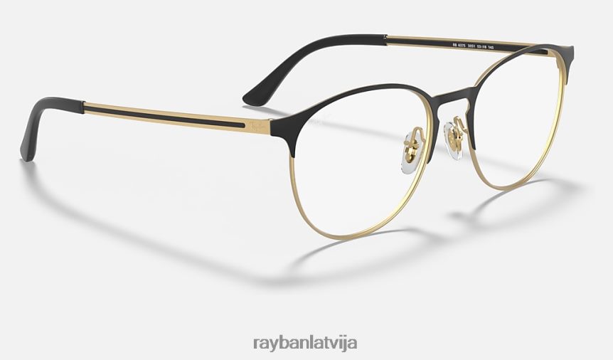 rb6375 optika matēts melns uz zelta F0L86X2059 vīriešiem Ray-Ban brilles