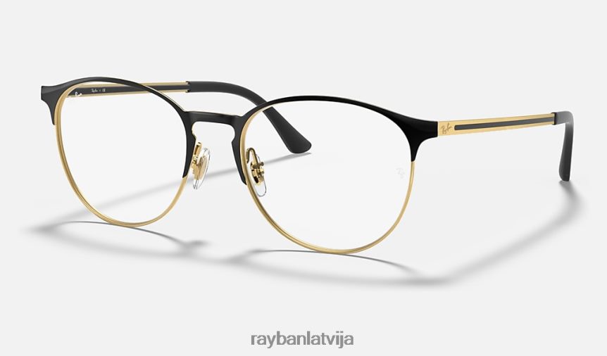 rb6375 optika pulēts melns uz zelta F0L86X2064 vīriešiem Ray-Ban brilles