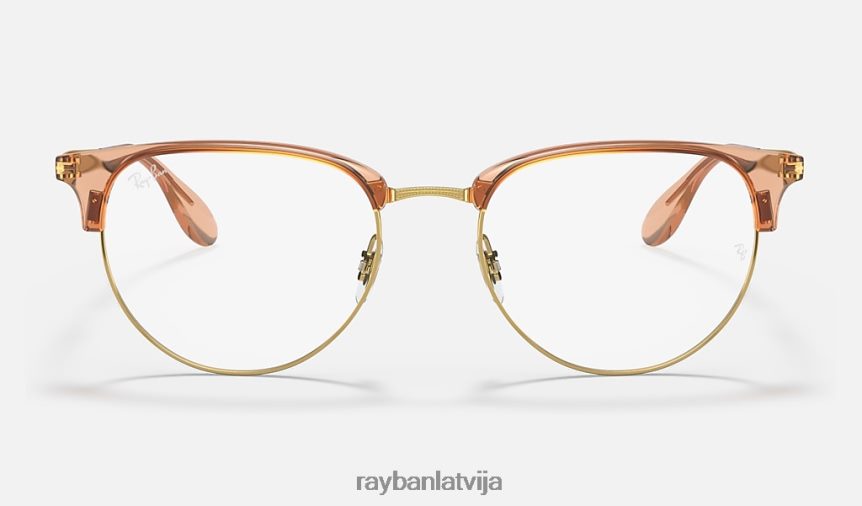 rb6396 optika pulēta brūna uz zelta F0L86X2124 vīriešiem Ray-Ban brilles