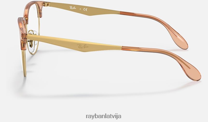 rb6396 optika pulēta brūna uz zelta F0L86X2124 vīriešiem Ray-Ban brilles
