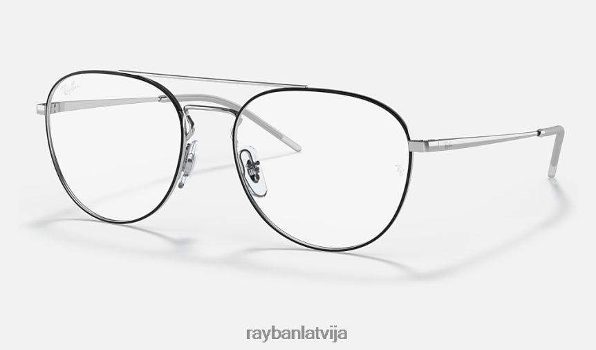 rb6414 optika pulēts melns uz sudraba F0L86X2007 vīriešiem Ray-Ban brilles
