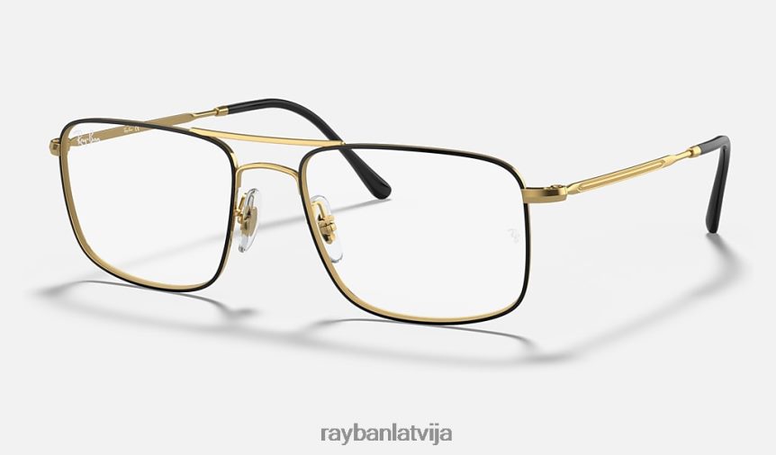 rb6434 optika pulēts melns uz zelta F0L86X1899 vīriešiem Ray-Ban brilles