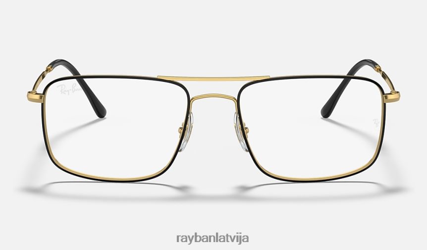 rb6434 optika pulēts melns uz zelta F0L86X1899 vīriešiem Ray-Ban brilles