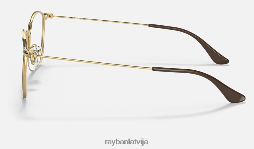 rb6466 optika pulēta brūna uz zelta F0L86X2430 vīriešiem Ray-Ban brilles