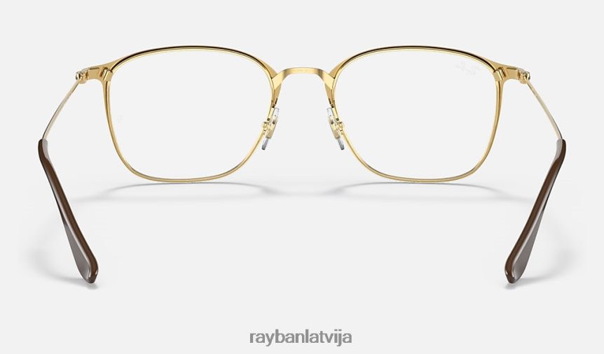 rb6466 optika pulēta brūna uz zelta F0L86X2430 vīriešiem Ray-Ban brilles