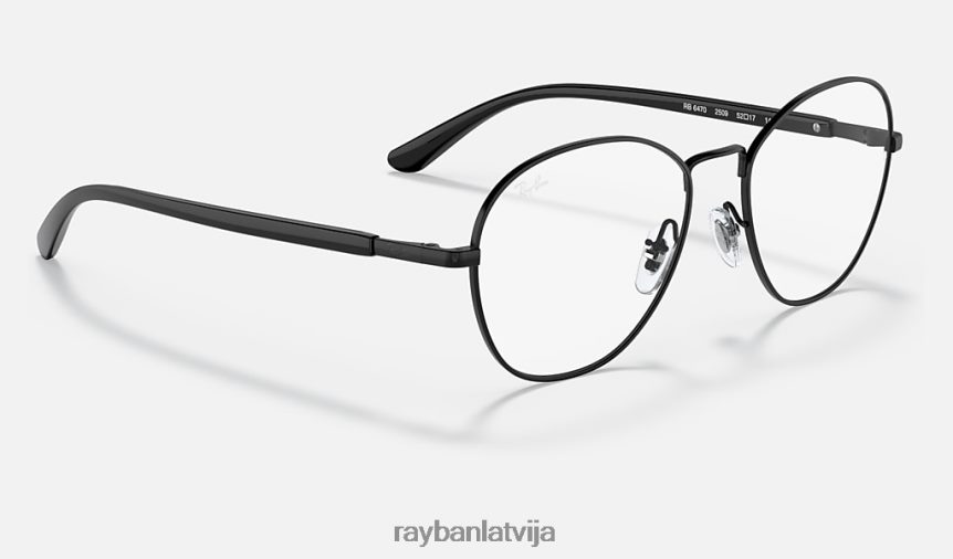 rb6470 optika pulēta melna F0L86X2458 vīriešiem Ray-Ban brilles