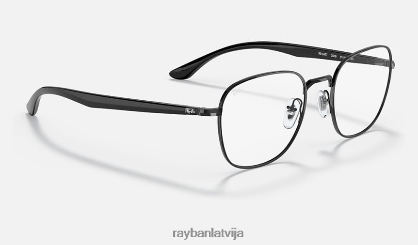 rb6477 optika pulēta melna F0L86X1856 vīriešiem Ray-Ban brilles
