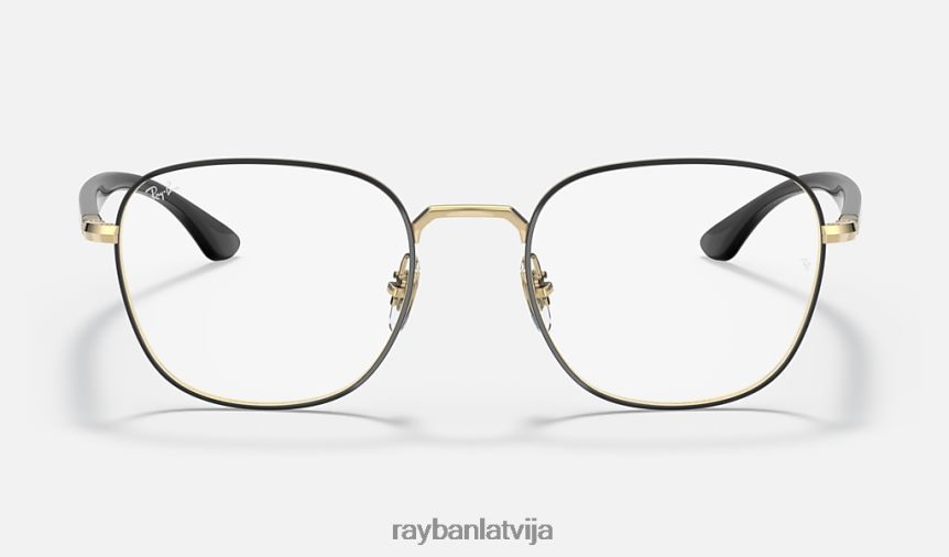 rb6477 optika pulēts melns uz zelta F0L86X1857 vīriešiem Ray-Ban brilles
