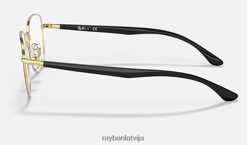 rb6477 optika pulēts melns uz zelta F0L86X1857 vīriešiem Ray-Ban brilles