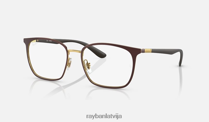 rb6486 optika pulēta brūna uz zelta F0L86X1983 vīriešiem Ray-Ban brilles