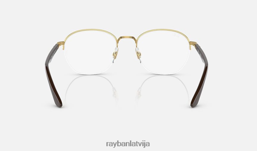 rb6487 optika pulēta brūna uz zelta F0L86X2181 vīriešiem Ray-Ban brilles