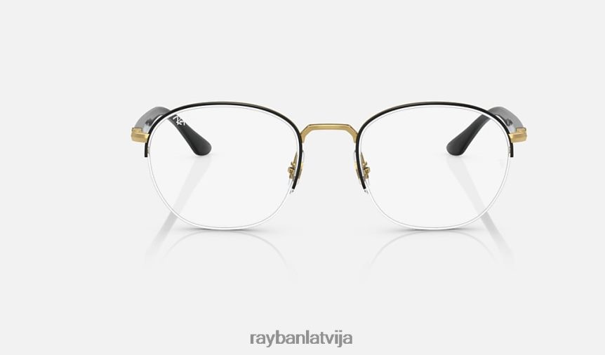 rb6487 optika pulēts melns uz zelta F0L86X2182 vīriešiem Ray-Ban brilles