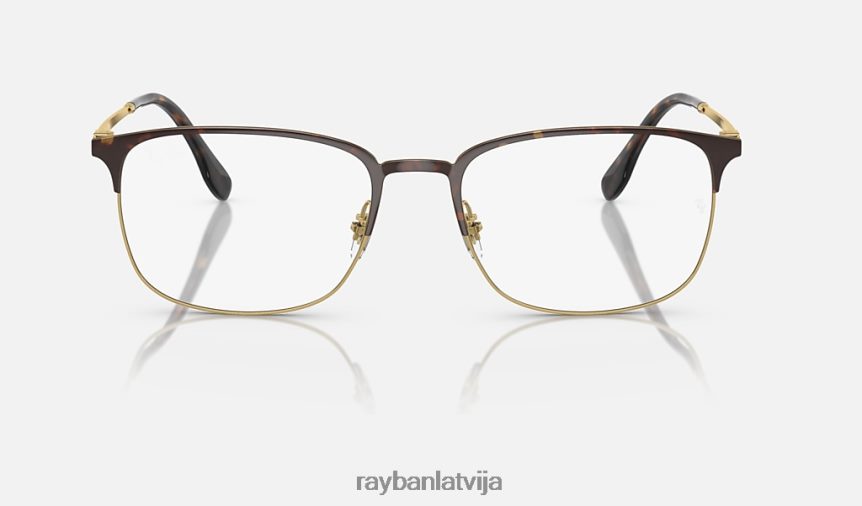 rb6494 optika pulēta havana uz zelta F0L86X1998 vīriešiem Ray-Ban brilles