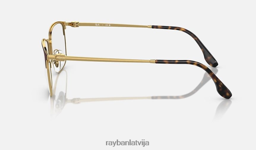rb6494 optika pulēta havana uz zelta F0L86X1998 vīriešiem Ray-Ban brilles