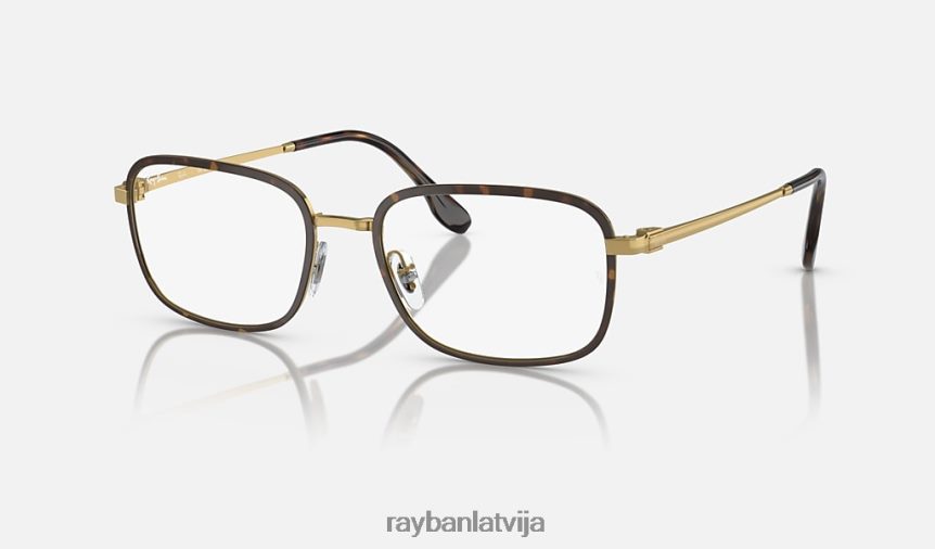 rb6495 optika pulēta havana uz zelta F0L86X1718 vīriešiem Ray-Ban brilles