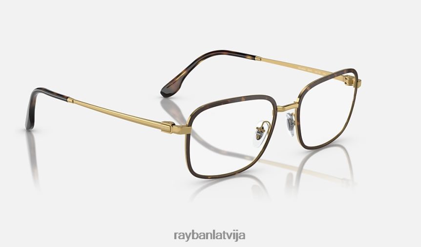 rb6495 optika pulēta havana uz zelta F0L86X1718 vīriešiem Ray-Ban brilles