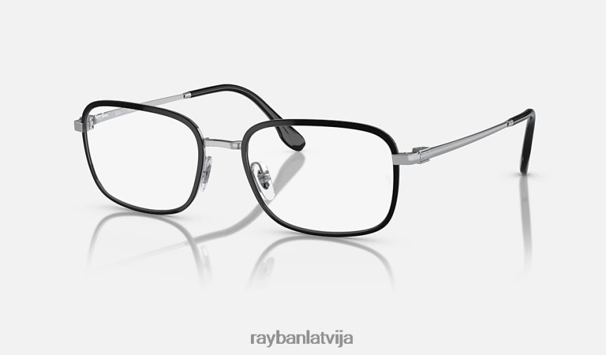 rb6495 optika pulēts melns uz sudraba F0L86X1719 vīriešiem Ray-Ban brilles