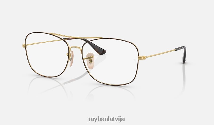 rb6499 optika pulēta havana uz zelta F0L86X2221 vīriešiem Ray-Ban brilles