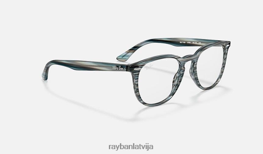 rb7159 optika pulēta svītraina zili pelēka F0L86X1677 vīriešiem Ray-Ban brilles