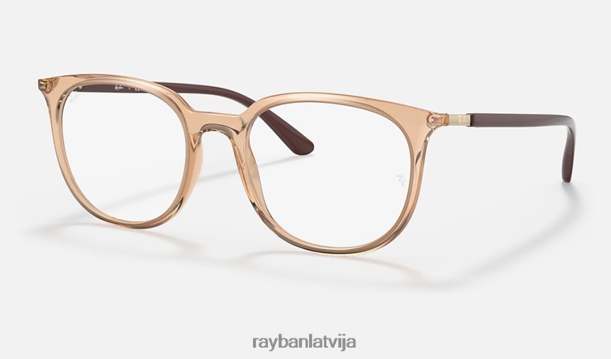 rb7190 optika pulēta gaiši brūna F0L86X2446 vīriešiem Ray-Ban brilles