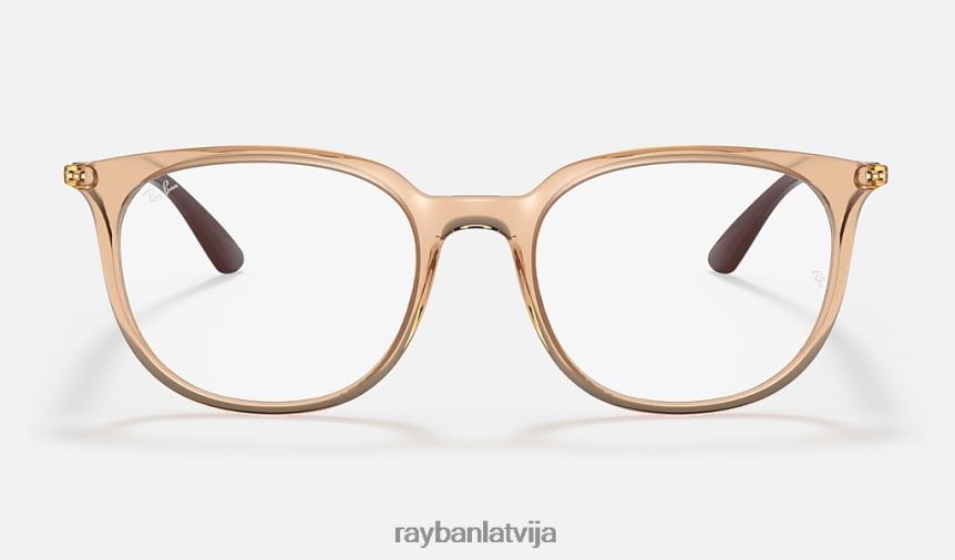 rb7190 optika pulēta gaiši brūna F0L86X2446 vīriešiem Ray-Ban brilles