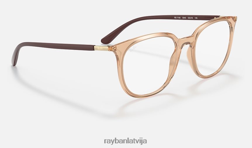 rb7190 optika pulēta gaiši brūna F0L86X2446 vīriešiem Ray-Ban brilles