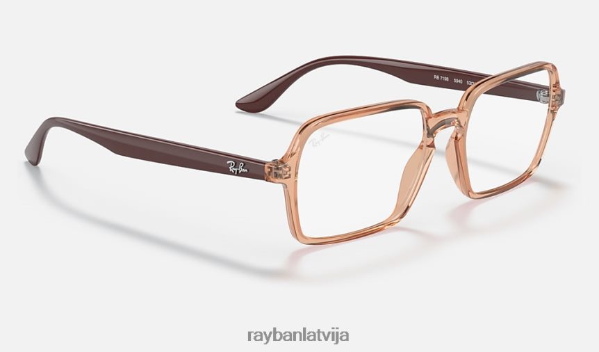 rb7198 optika pulēta gaiši brūna F0L86X1886 vīriešiem Ray-Ban brilles