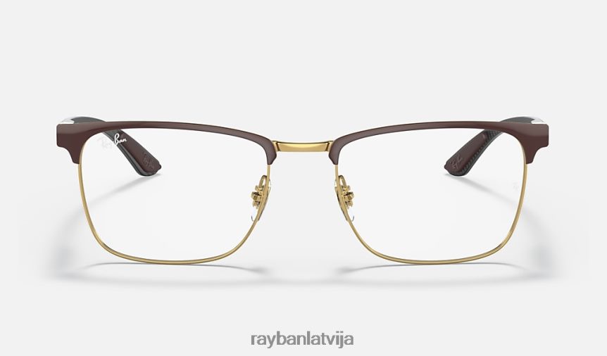 rb8421 optika pulēta brūna uz zelta F0L86X2080 vīriešiem Ray-Ban brilles