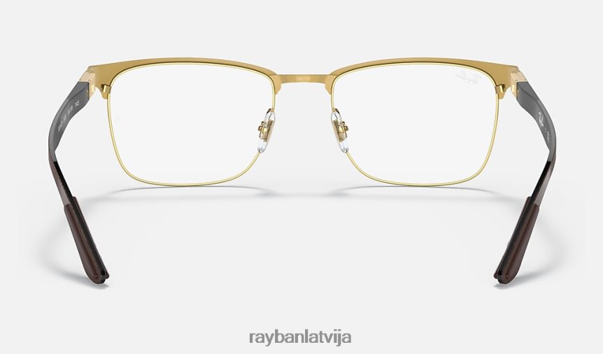 rb8421 optika pulēta brūna uz zelta F0L86X2080 vīriešiem Ray-Ban brilles